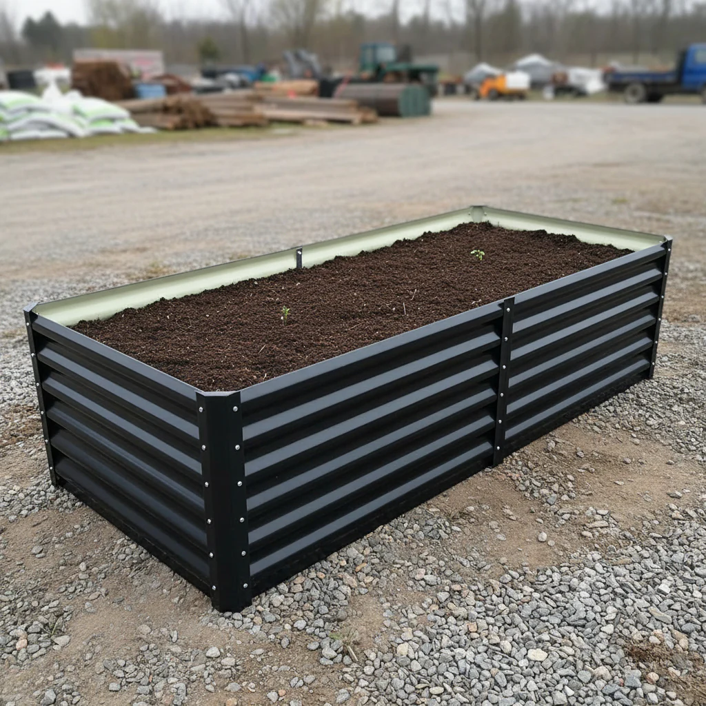 Black Steel Raised Garden Bed Collection – Heavy-Duty Weather-Resistant Outdoor Planter Boxes for Vegetables, Herbs & Flowers - Image 4