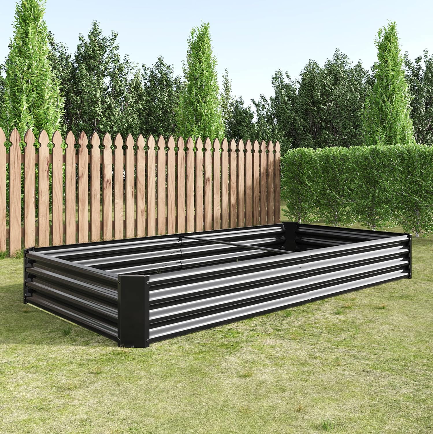 Black Steel Raised Garden Bed Collection – Heavy-Duty Weather-Resistant Outdoor Planter Boxes for Vegetables, Herbs & Flowers - Image 8