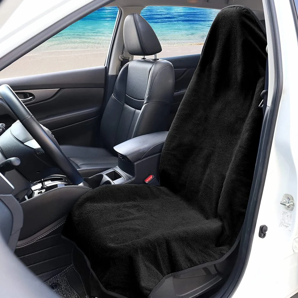 New Black Waterproof Car Front Seat Cover – Durable, Universal Fit, Easy to Clean 91558 - Image 2