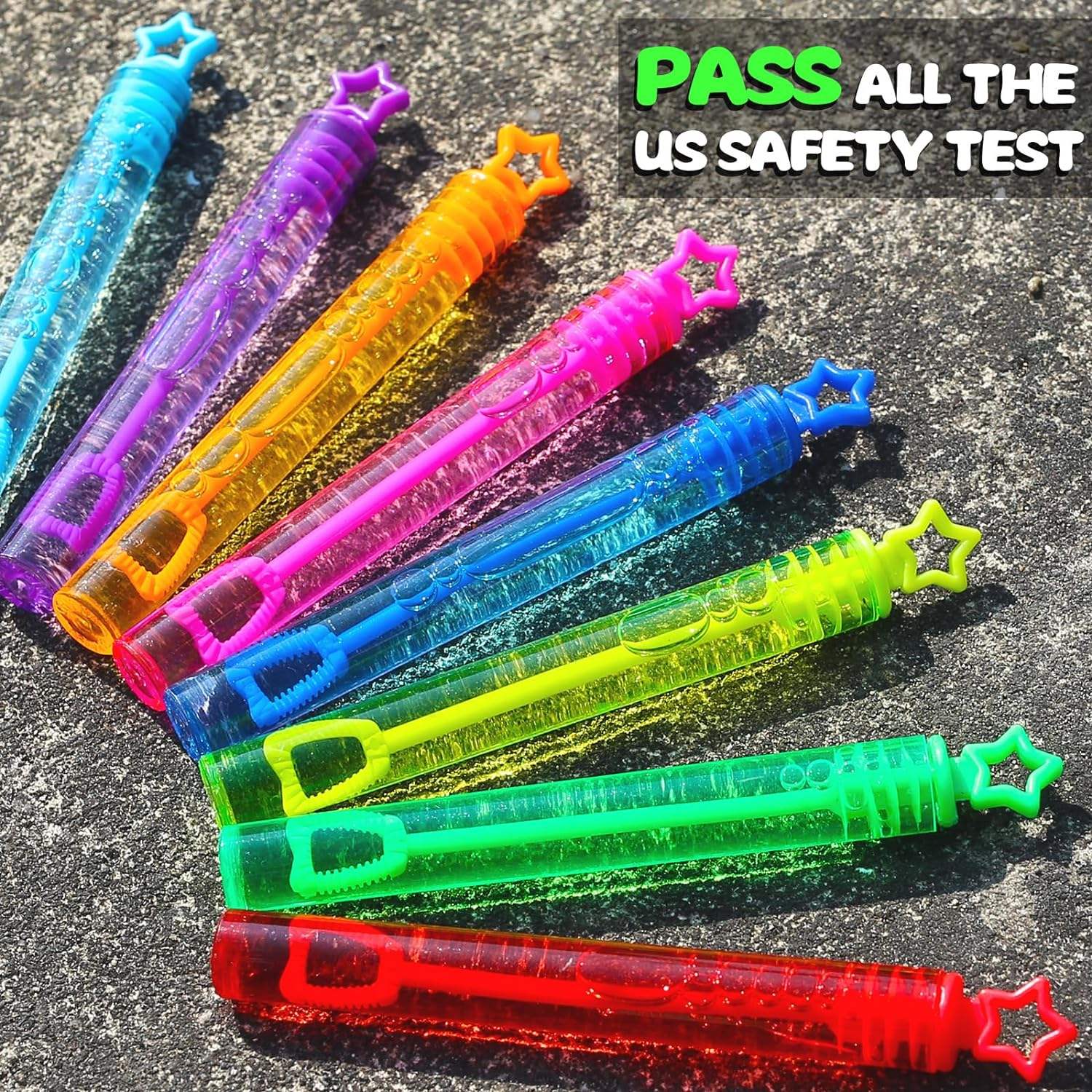 Bubble Wand Set 48 Pieces Mixed Colours & Styles Party Favour Tub JY439417 - Image 2