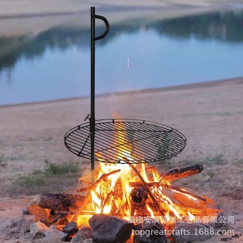 24" Campfire Swing Grill – Portable Outdoor Cooking Rack for Camping & Bonfires | S1202 - Image 4