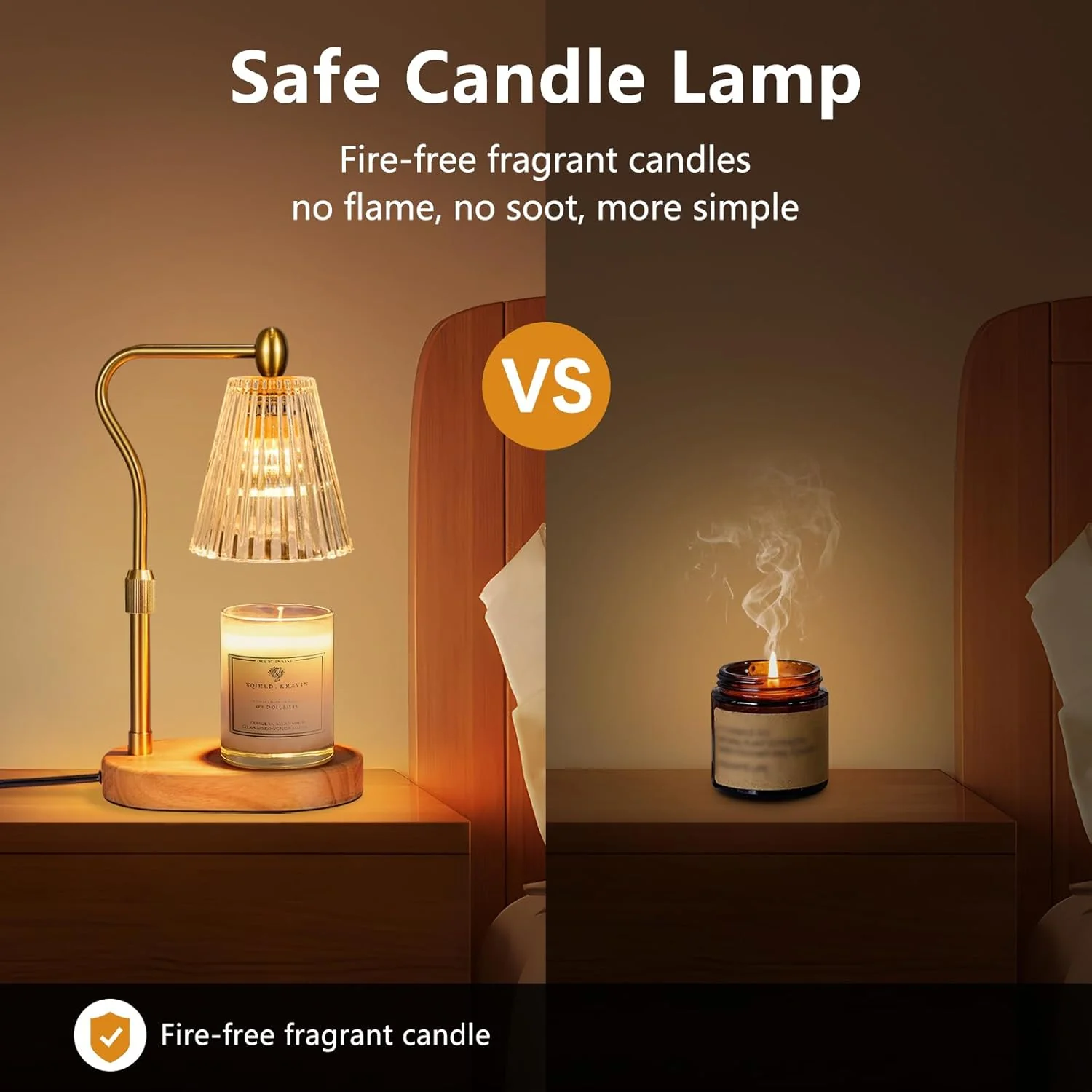 Candle Warmer Lamp with Timer & Dimmer, Adjustable Height Vintage Candle Heating Lamp for Jar Candles S6207 - Image 2