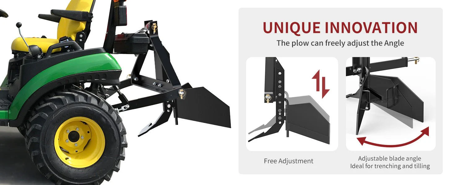 Category 1 Tractor Attachment Middle Buster Plow – Heavy-Duty Carbon Steel Furrower for 3-Point Hitch MB20 - Image 2