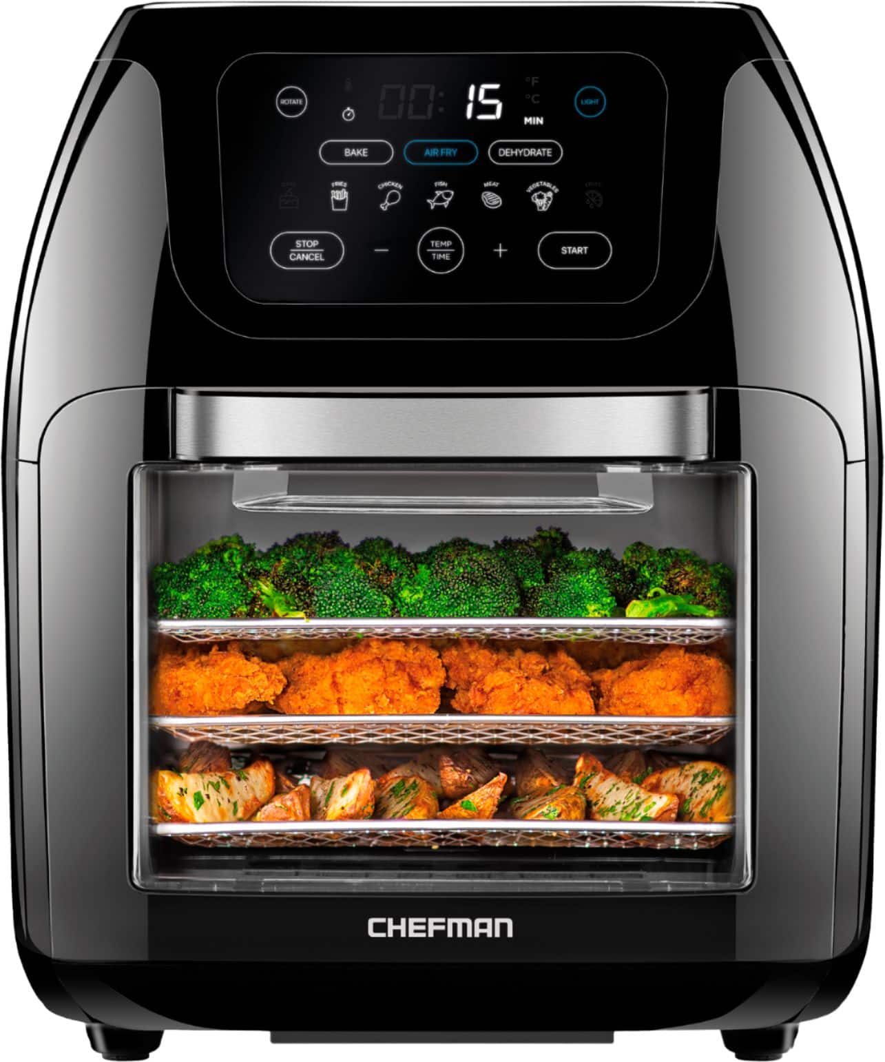 Chefman - Multifunctional 10L Digital Air Fryer+ - Black