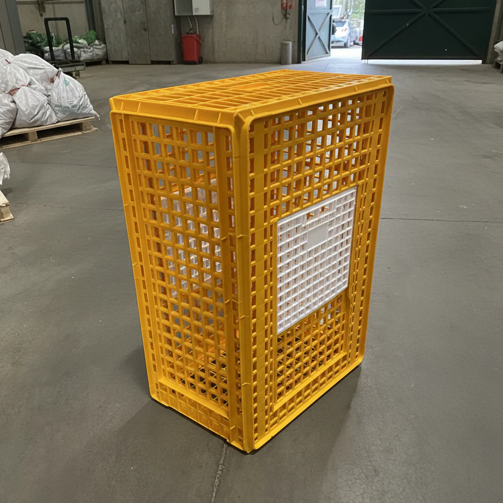 Chicken & Small Animal Transport Crate – Durable Ventilated Plastic Cage