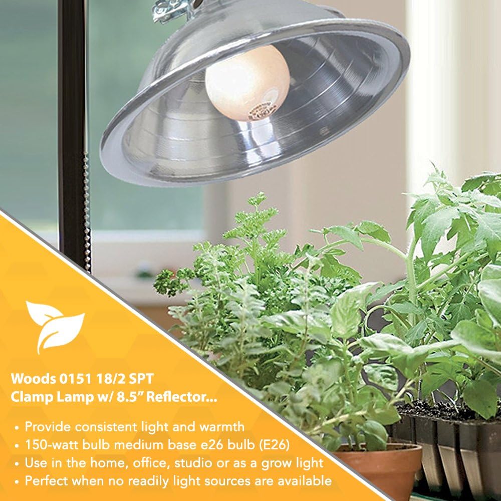 Clamp Lamp Aluminum Reflector 150W Utility Light Brooder Heat Lamp CLP150 - Image 5