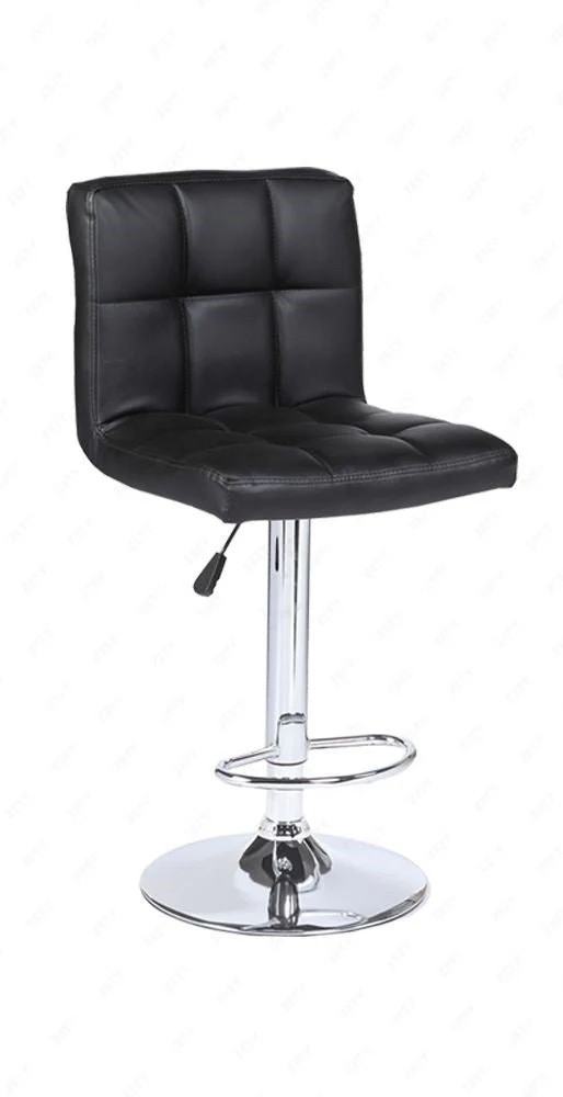 Classic Adjustable Swivel Leather Bar Stool – Black PU, Single Piece BSC06