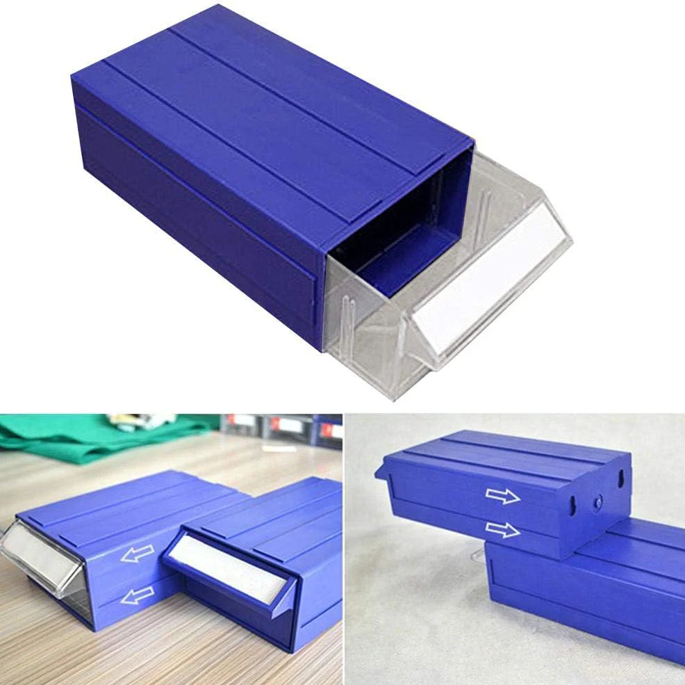 Clear Connectable Drawer Organizer Bins – Plastic Storage with Dividers & Labels - Image 2