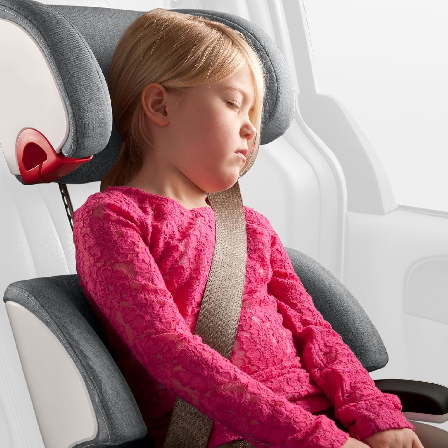 Clek Oobr High Back Booster Seat – LATCH, Reclining, Adjustable Headrest, Mammoth Fabric B09DFRY7DY - Image 3