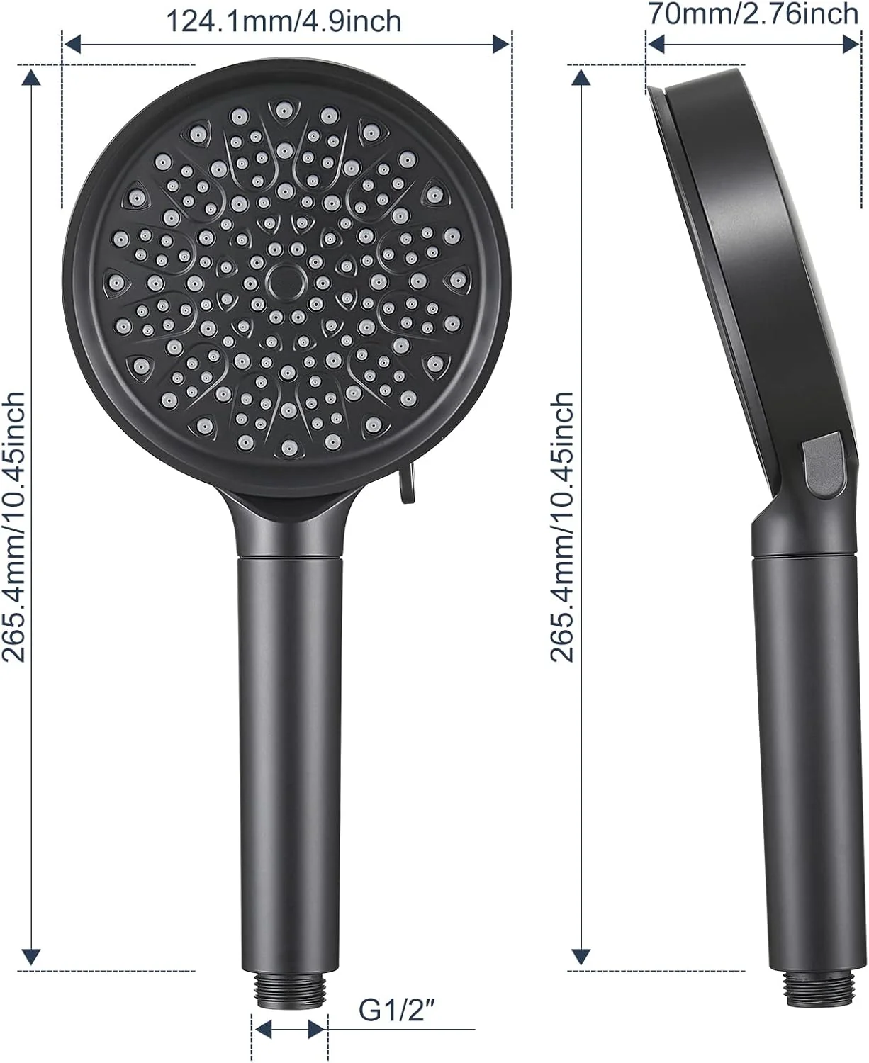 Cobbe Filtered Handheld Shower Head High Pressure 6 Spray Mode with Hose - Image 3