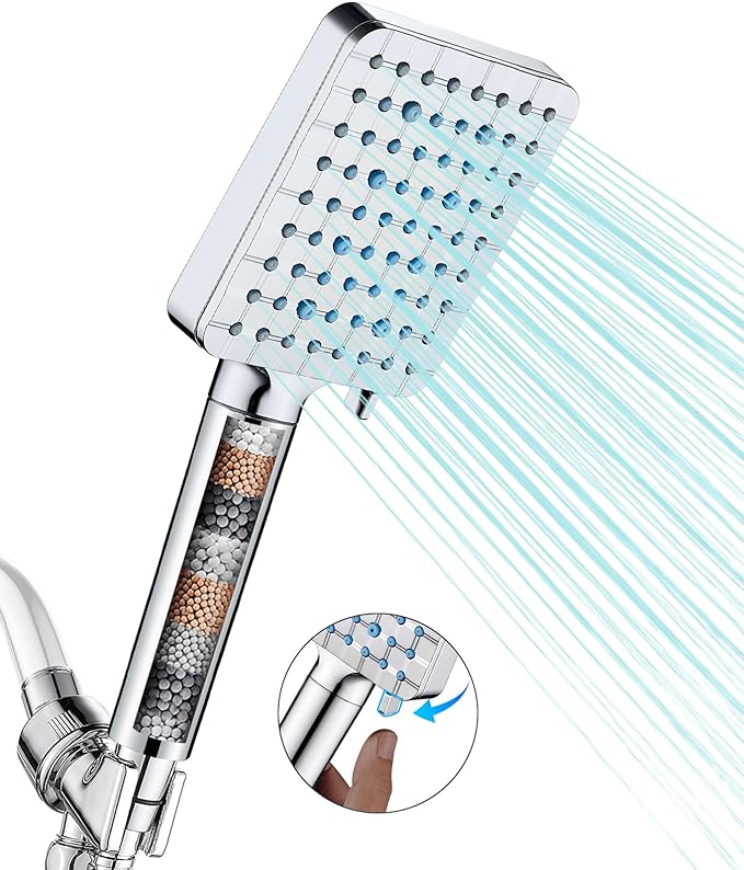 Cobbe Filtered Handheld Shower Head High Pressure 6 Spray Mode with Hose - Image 4