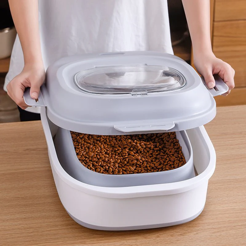Collapsible Dog Food Storage Container with Lid – Portable Pet Food Bin for Travel & Home | S1338 - Image 8