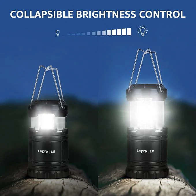 Collapsible LED Camping Lantern 4-Pack Super Bright Battery Powered Emergency Lights IPX4 Water Resistant 4821L - Image 4