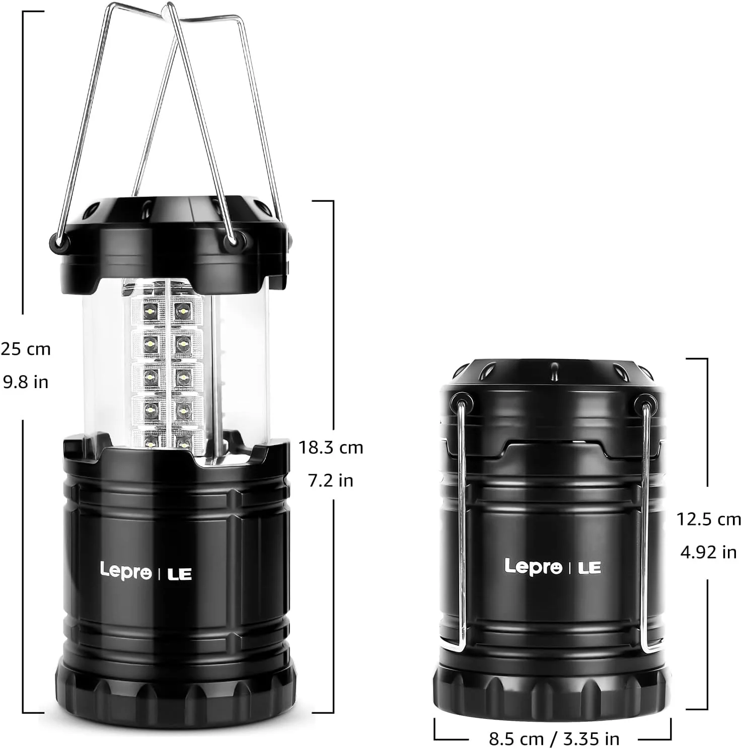 Collapsible LED Camping Lantern 4-Pack Super Bright Battery Powered Emergency Lights IPX4 Water Resistant 4821L - Image 6