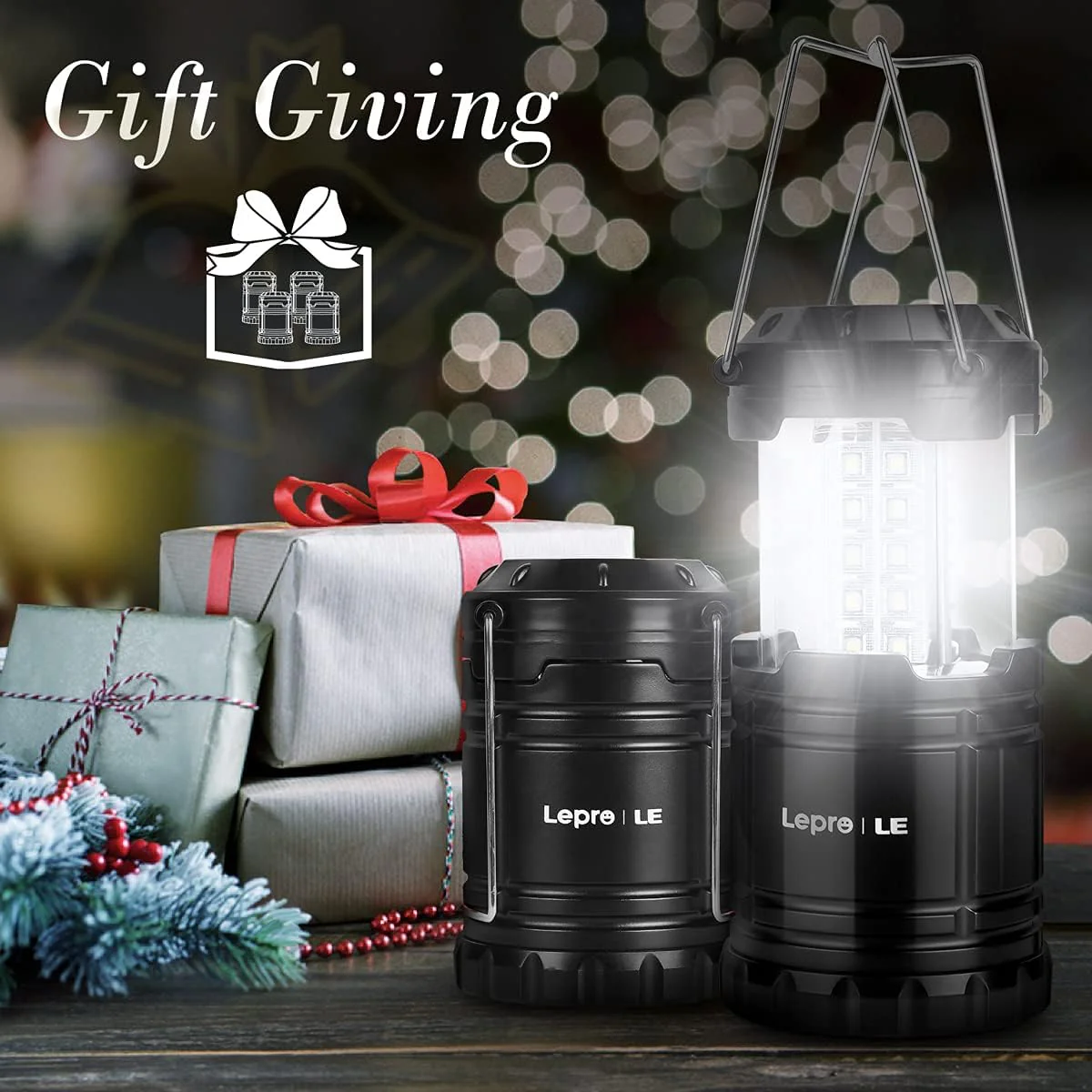 Collapsible LED Camping Lantern 4-Pack Super Bright Battery Powered Emergency Lights IPX4 Water Resistant 4821L - Image 7