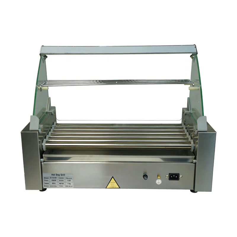 Commercial Hot Dog Roller Grill with Bun Warmer – Dual Temp 5/7/11 Roll Stainless Steel 110V 68450S - Image 3