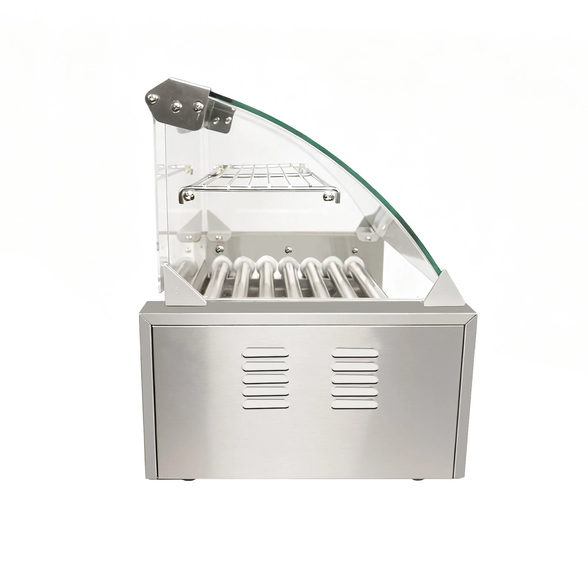 Commercial Hot Dog Roller Grill with Bun Warmer – Dual Temp 5/7/11 Roll Stainless Steel 110V 68450S - Image 5