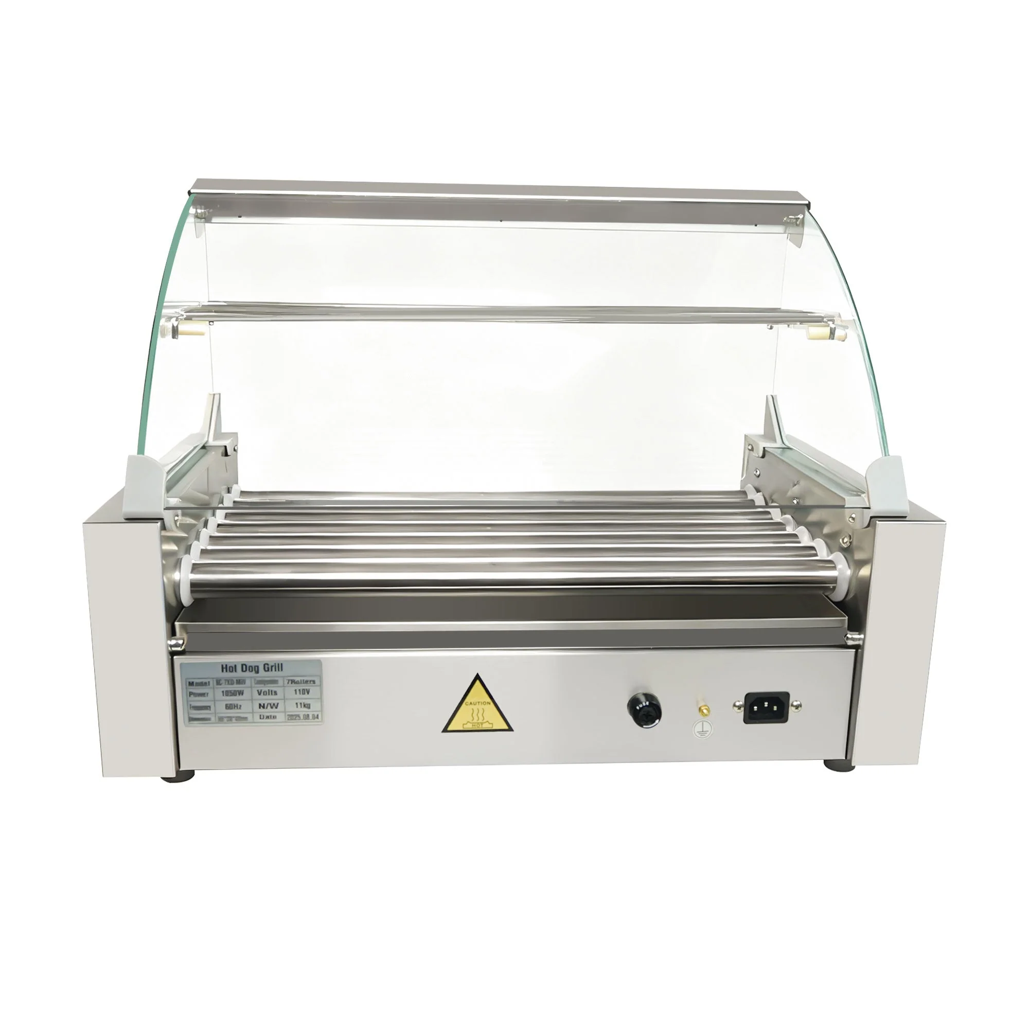 Commercial Hot Dog Roller Grill with Bun Warmer – Dual Temp 5/7/11 Roll Stainless Steel 110V 68450S - Image 6