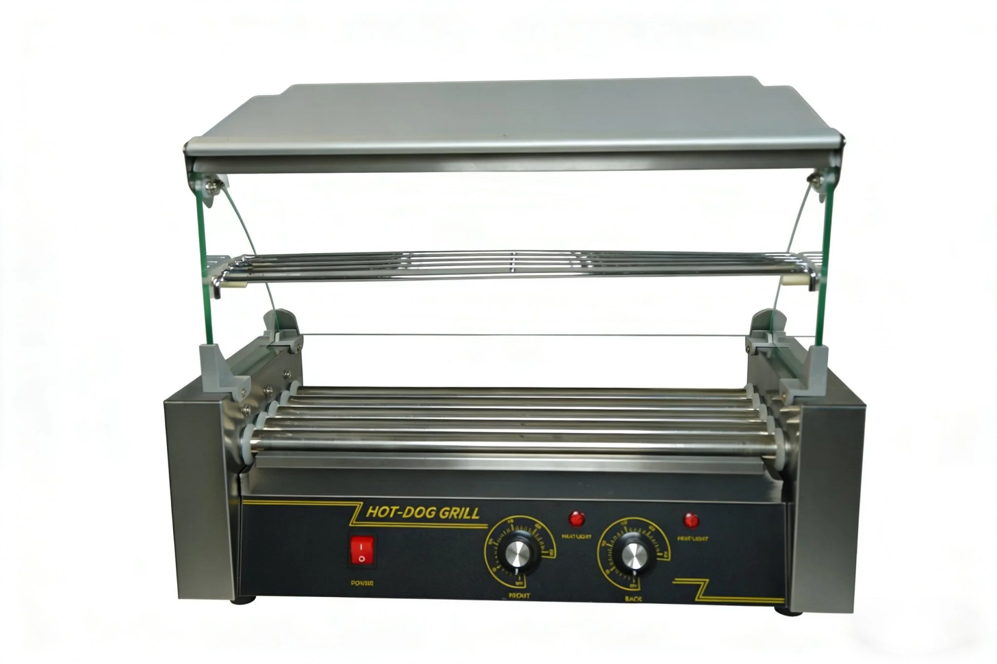 Commercial Hot Dog Roller Grill with Bun Warmer – Dual Temp 5/7/11 Roll Stainless Steel 110V 68450S - Image 8