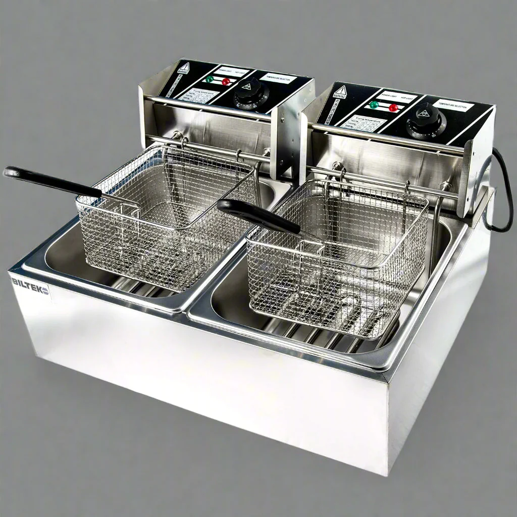 Commercial Electric Deep Fryers – 6L & 11L Single and Double Tank Stainless Steel Models