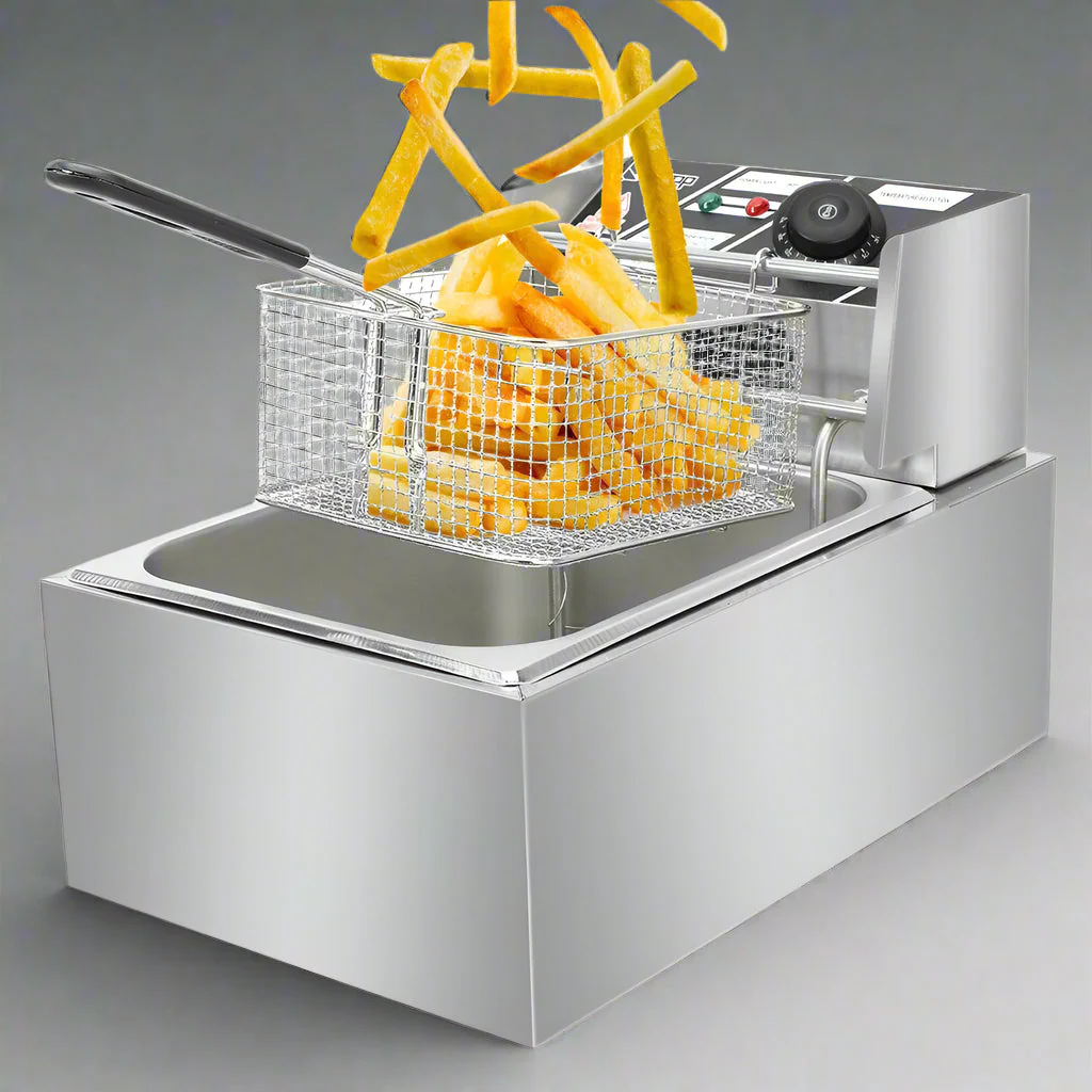 Commercial Electric Deep Fryers – 6L & 11L Single and Double Tank Stainless Steel Models - Image 2