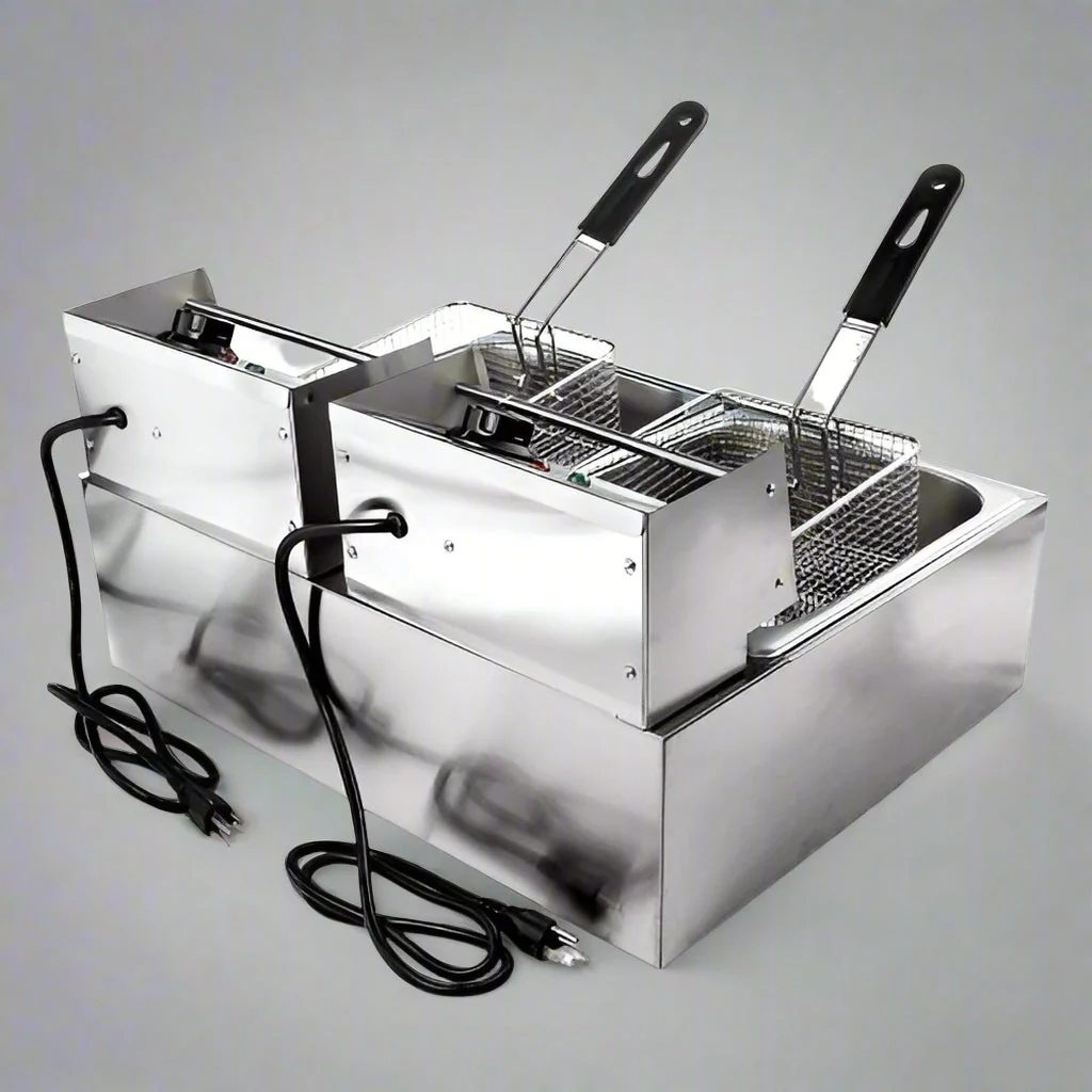 Commercial Electric Deep Fryers – 6L & 11L Single and Double Tank Stainless Steel Models - Image 5
