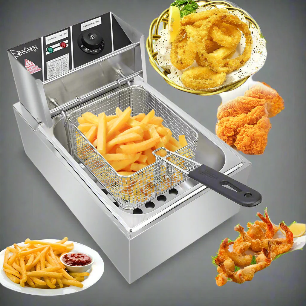 Commercial Electric Deep Fryers – 6L & 11L Single and Double Tank Stainless Steel Models - Image 6