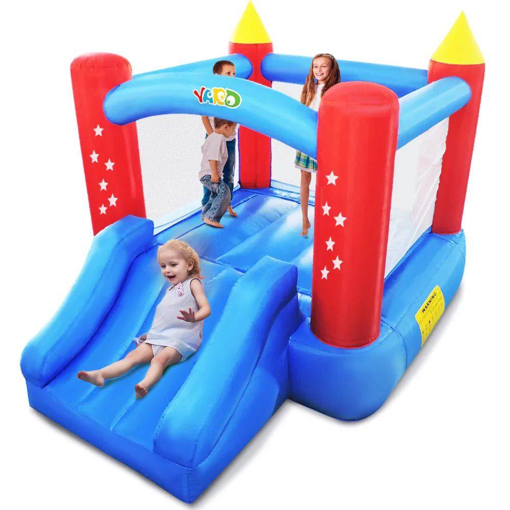 Commercial Grade Bounce House with Slide – 9.5′ x 6.6′ Kids Inflatable Bouncy Castle with Blower 6207 - Image 2