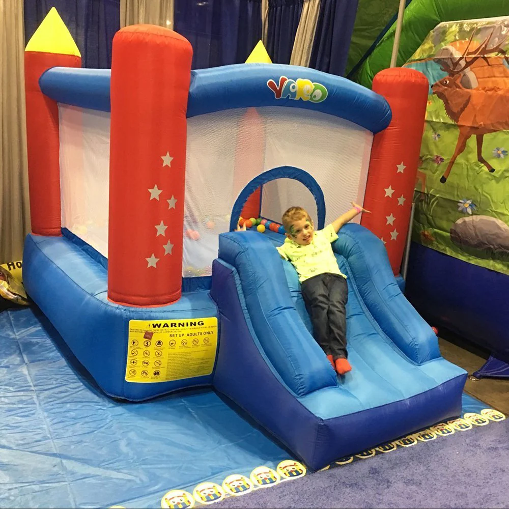 Commercial Grade Bounce House with Slide – 9.5′ x 6.6′ Kids Inflatable Bouncy Castle with Blower 6207 - Image 3