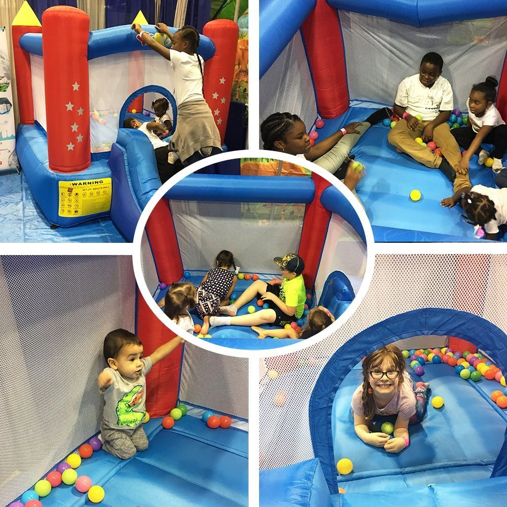 Commercial Grade Bounce House with Slide – 9.5′ x 6.6′ Kids Inflatable Bouncy Castle with Blower 6207 - Image 4