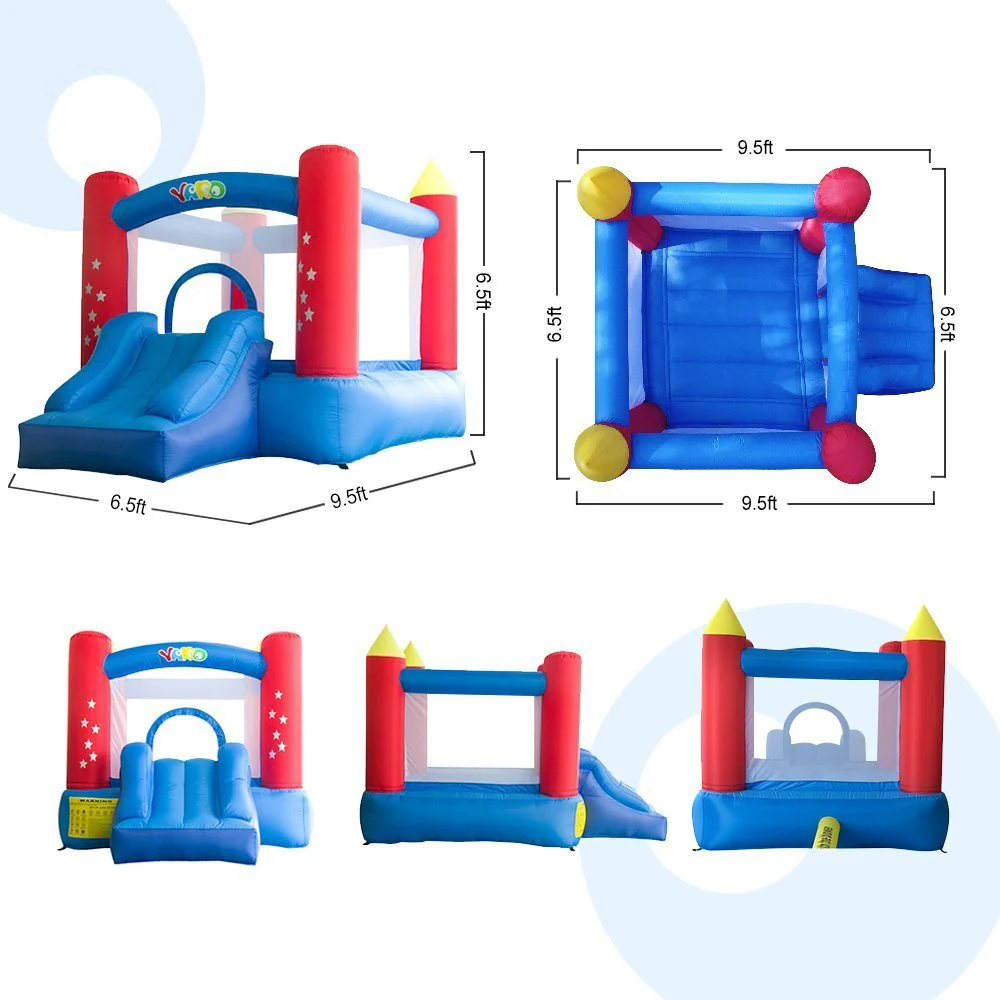 Commercial Grade Bounce House with Slide – 9.5′ x 6.6′ Kids Inflatable Bouncy Castle with Blower 6207 - Image 6