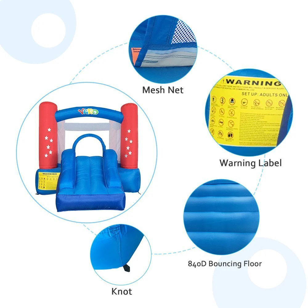 Commercial Grade Bounce House with Slide – 9.5′ x 6.6′ Kids Inflatable Bouncy Castle with Blower 6207 - Image 7