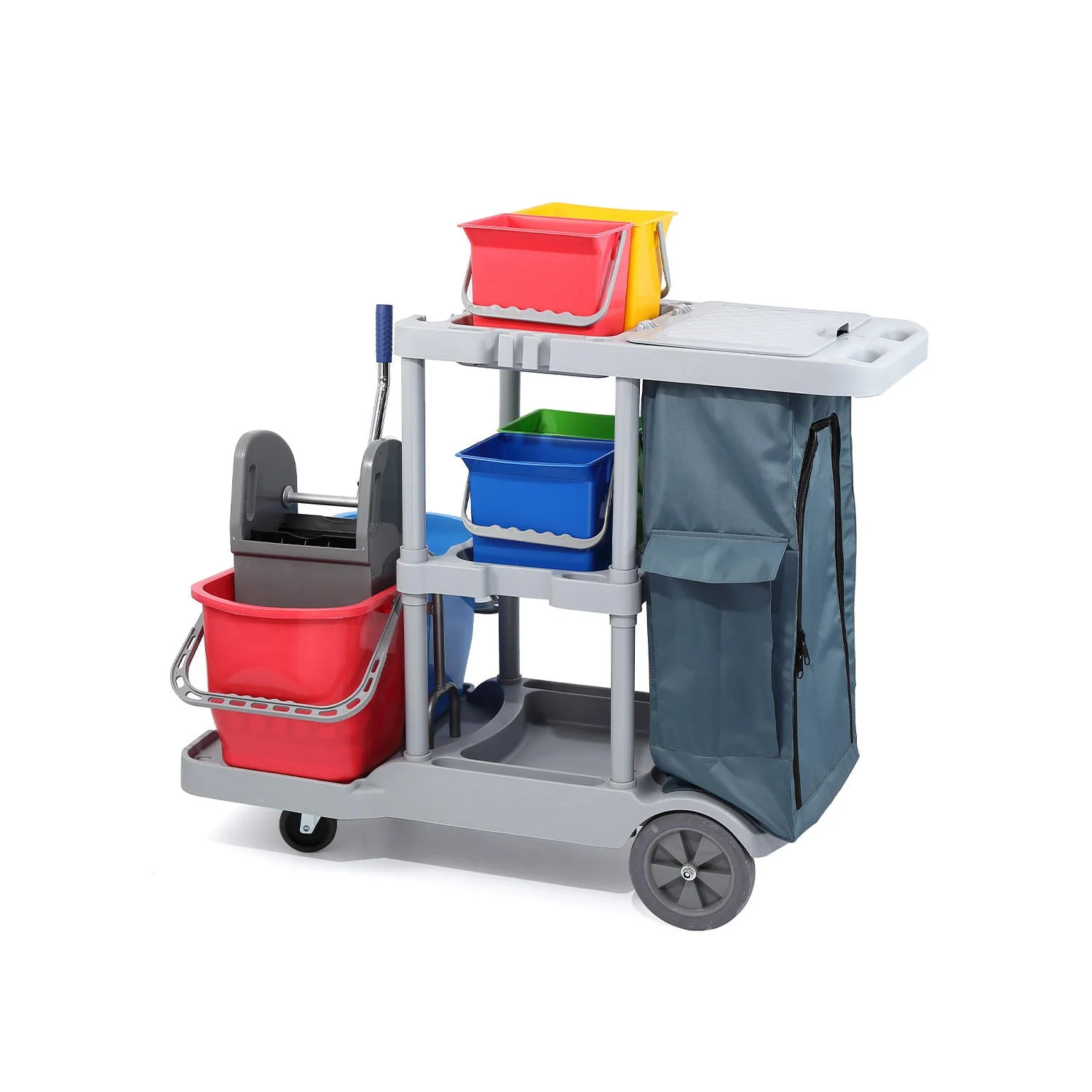 Commercial Janitorial Cleaning Cart with Bag and Tool Holders – UP0871 - Image 6