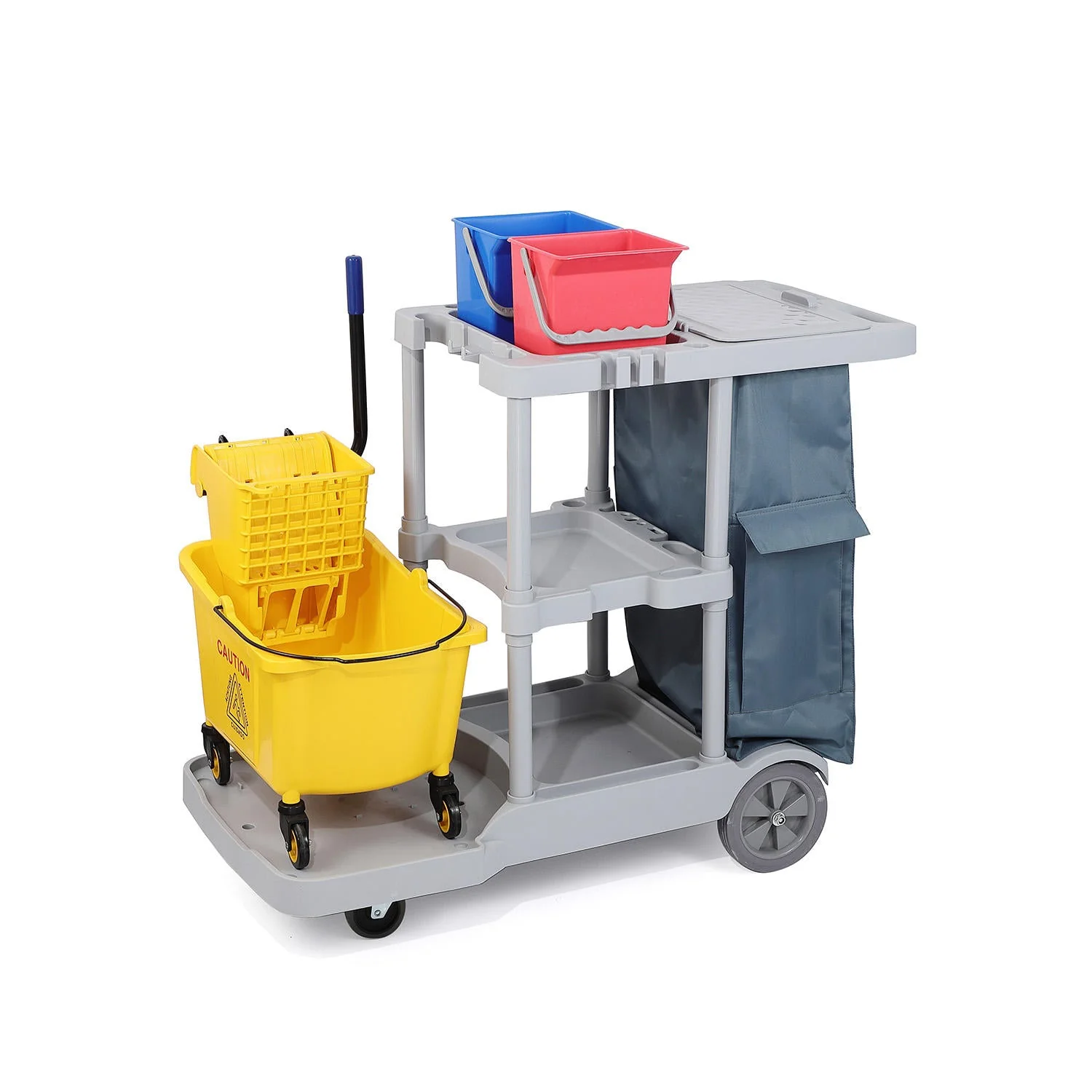Commercial Janitorial Cleaning Cart with Bag and Tool Holders – UP0871 - Image 7