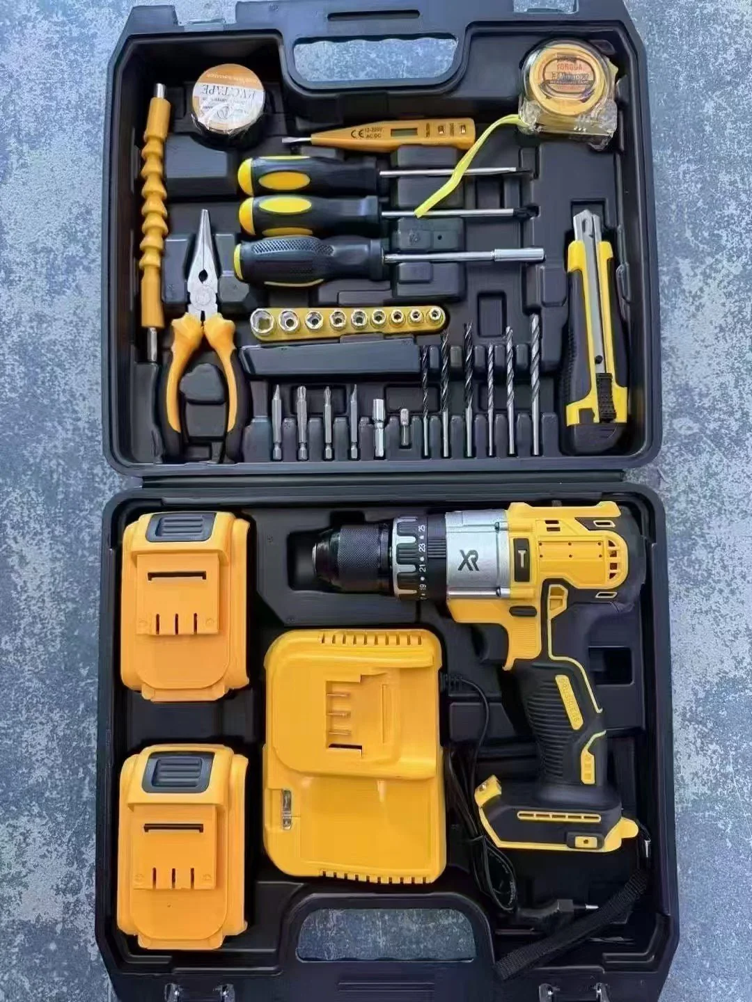 Cordless Impact Drill & Power Screwdriver Kit Li-ion – Rechargeable, Variable Speed, LED Light, Portable Carry Case DW791 - Image 4