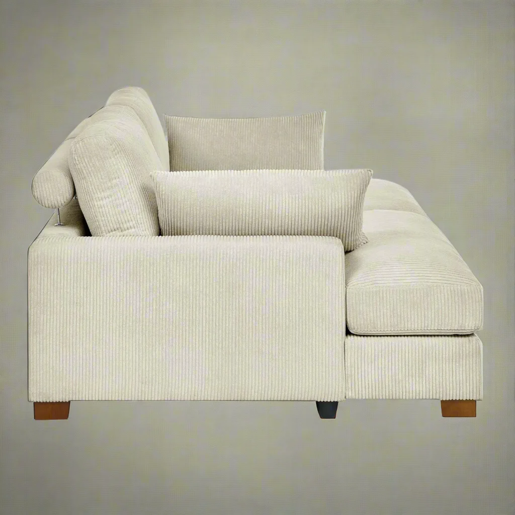 Oversized Corduroy Modular Sofa & Ottoman – Ultra Soft, Customizable Living Room Seating - Image 11