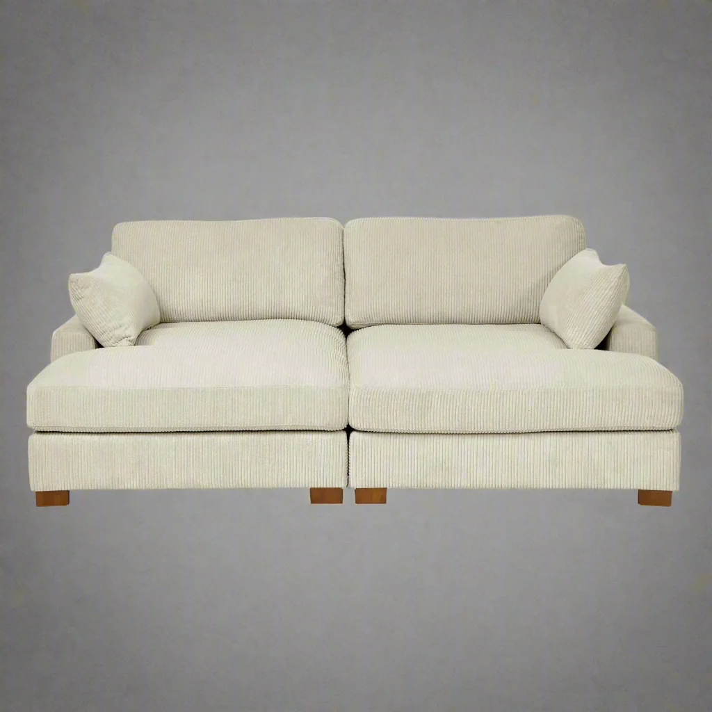 Oversized Corduroy Modular Sofa & Ottoman – Ultra Soft, Customizable Living Room Seating - Image 12