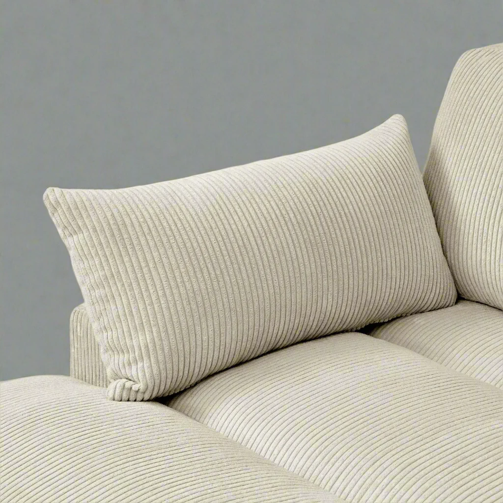 Oversized Corduroy Modular Sofa & Ottoman – Ultra Soft, Customizable Living Room Seating - Image 16