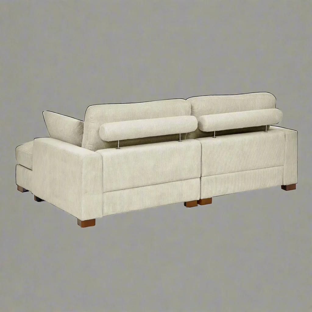 Oversized Corduroy Modular Sofa & Ottoman – Ultra Soft, Customizable Living Room Seating - Image 17