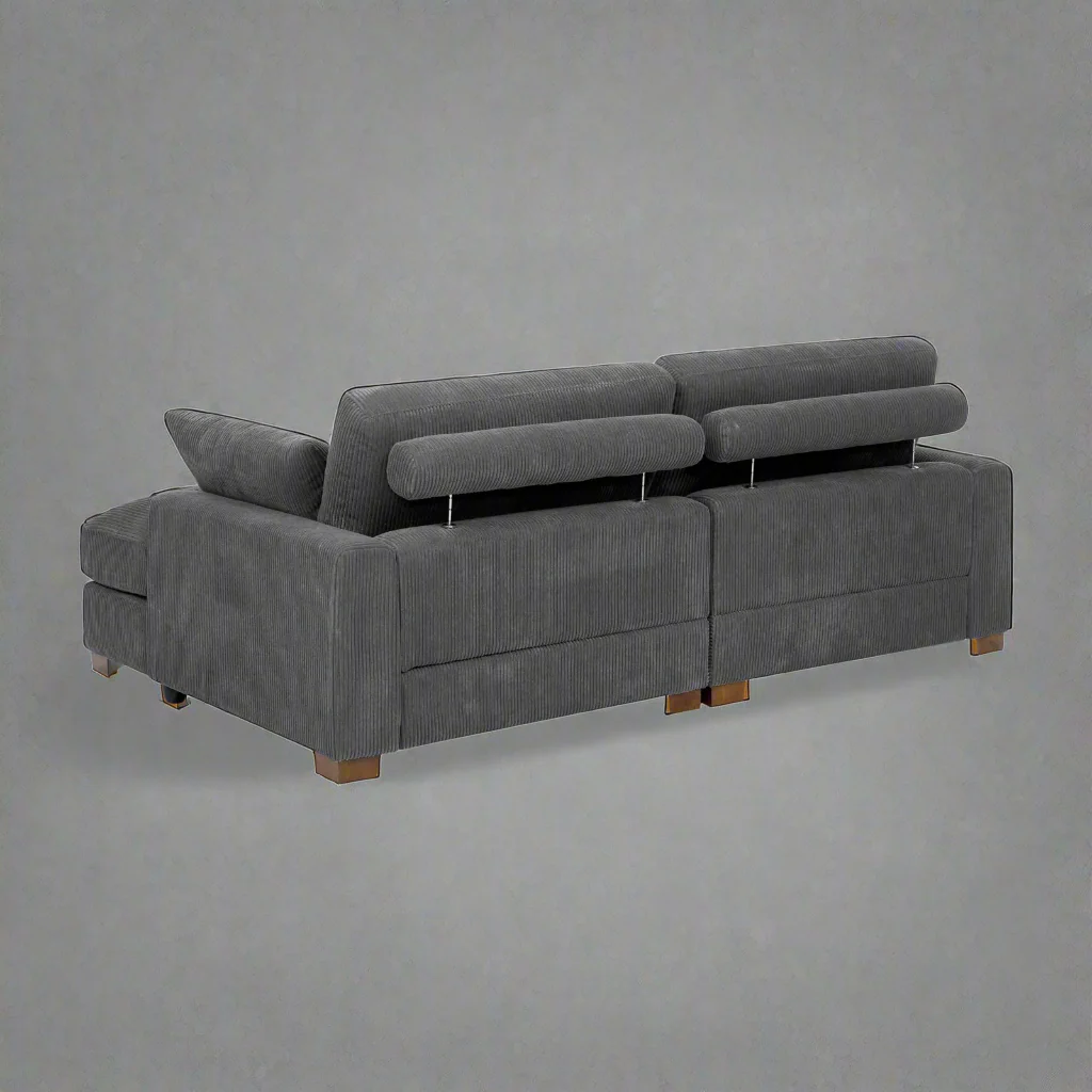 Oversized Corduroy Modular Sofa & Ottoman – Ultra Soft, Customizable Living Room Seating - Image 24