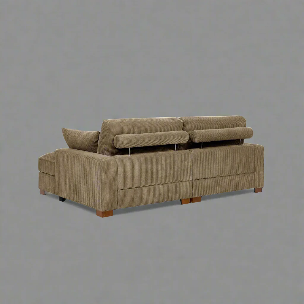 Oversized Corduroy Modular Sofa & Ottoman – Ultra Soft, Customizable Living Room Seating - Image 4