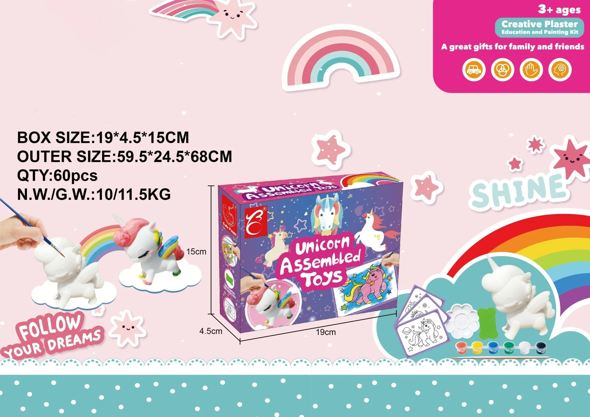 Creative Plaster DIY Painting Set - Unicorn SM585516