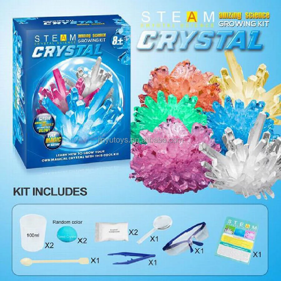 Crystal Growing Science Experiment Kit 2-Crystal STEM Learning Set JY432737 - Image 6