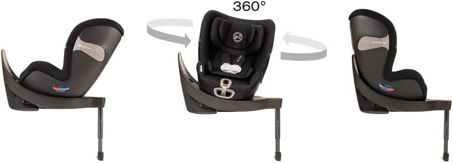 Cybex Sirona S Siège auto convertible pivotant à 360° avec technologie Sensor Safe - 12 positions à la volée - Face à l'arrière jusqu'à 22,7 kg - Noir urbain - Image 2
