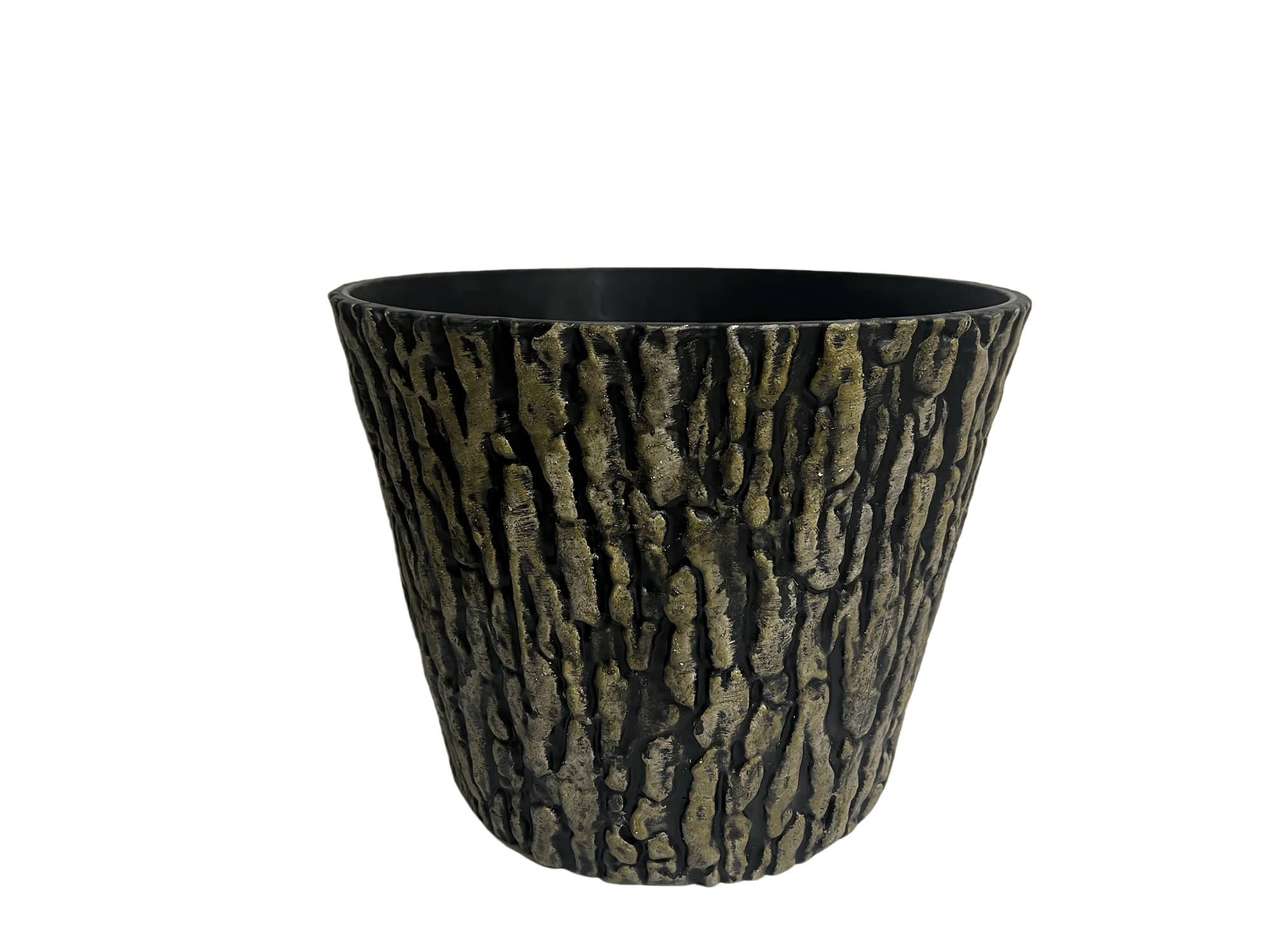 Decorative Tree Log Flower Pot – 14.7 Round Planter, Rustic Look, Indoor Outdoor G5787 - Image 2