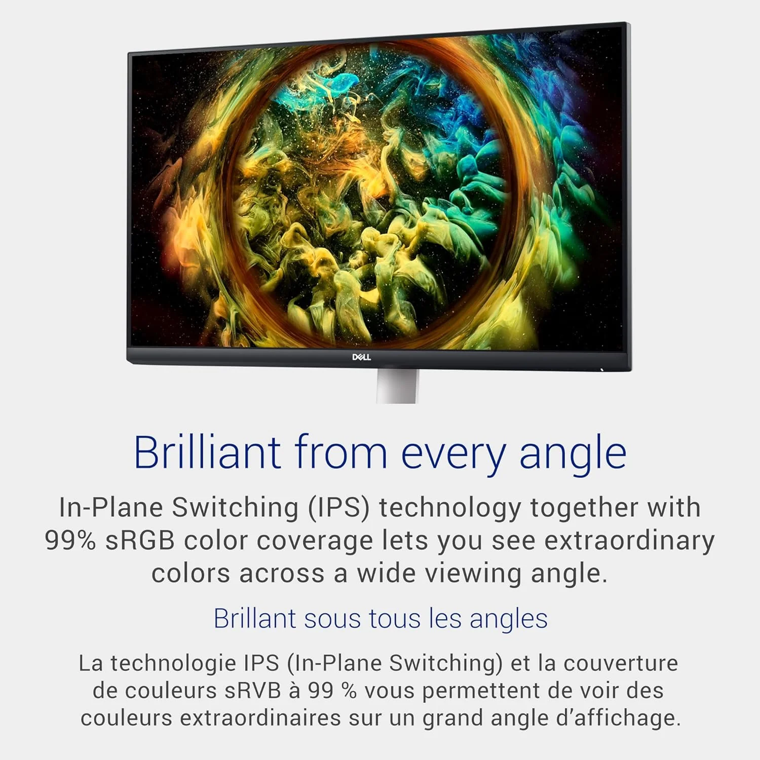 Dell S2721QS 27" 4K UHD IPS Monitor – Ultra-Thin Bezel, AMD FreeSync, HDMI & DisplayPort, VESA Certified, Silver, SKU: S2721QS - Image 3
