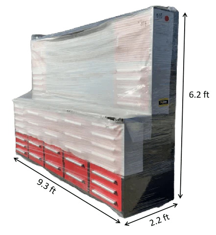 10 FT Heavy-Duty Modular Tool Bench & Cabinet System with 30–40 Lockable Drawers Workbench - Image 11