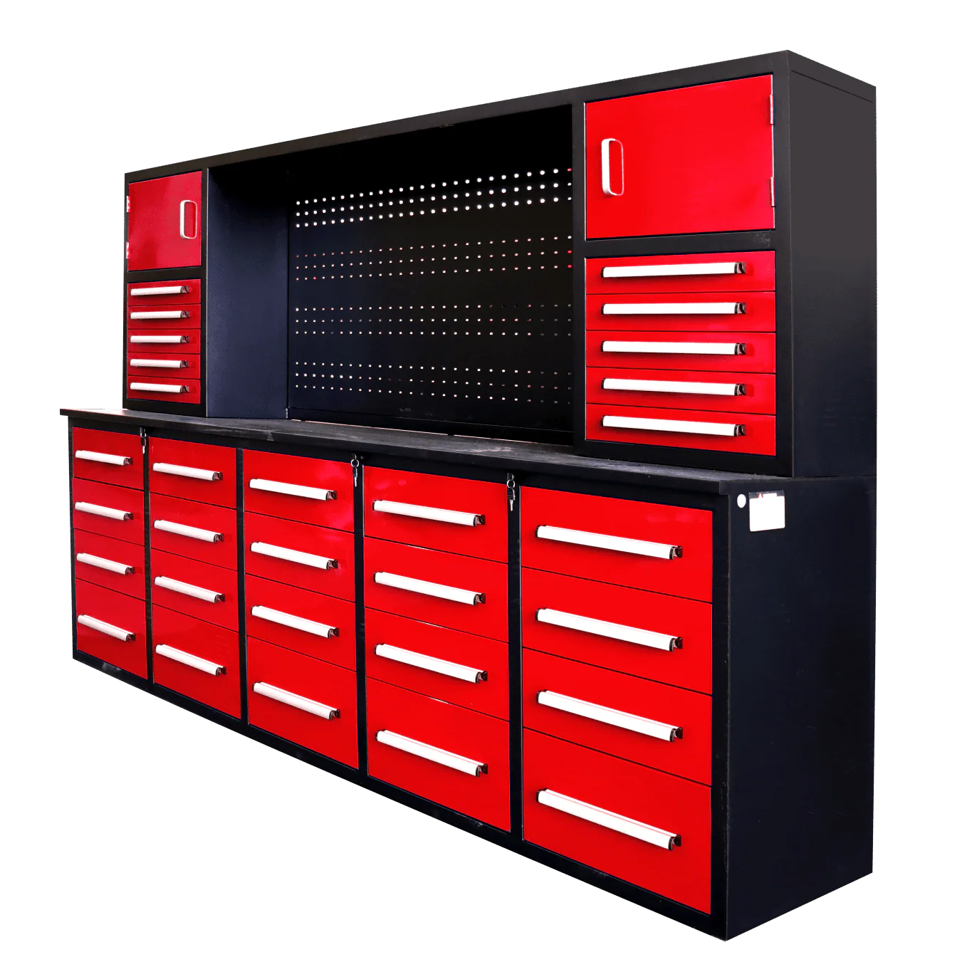 10 FT Heavy-Duty Modular Tool Bench & Cabinet System with 30–40 Lockable Drawers Workbench - Image 12