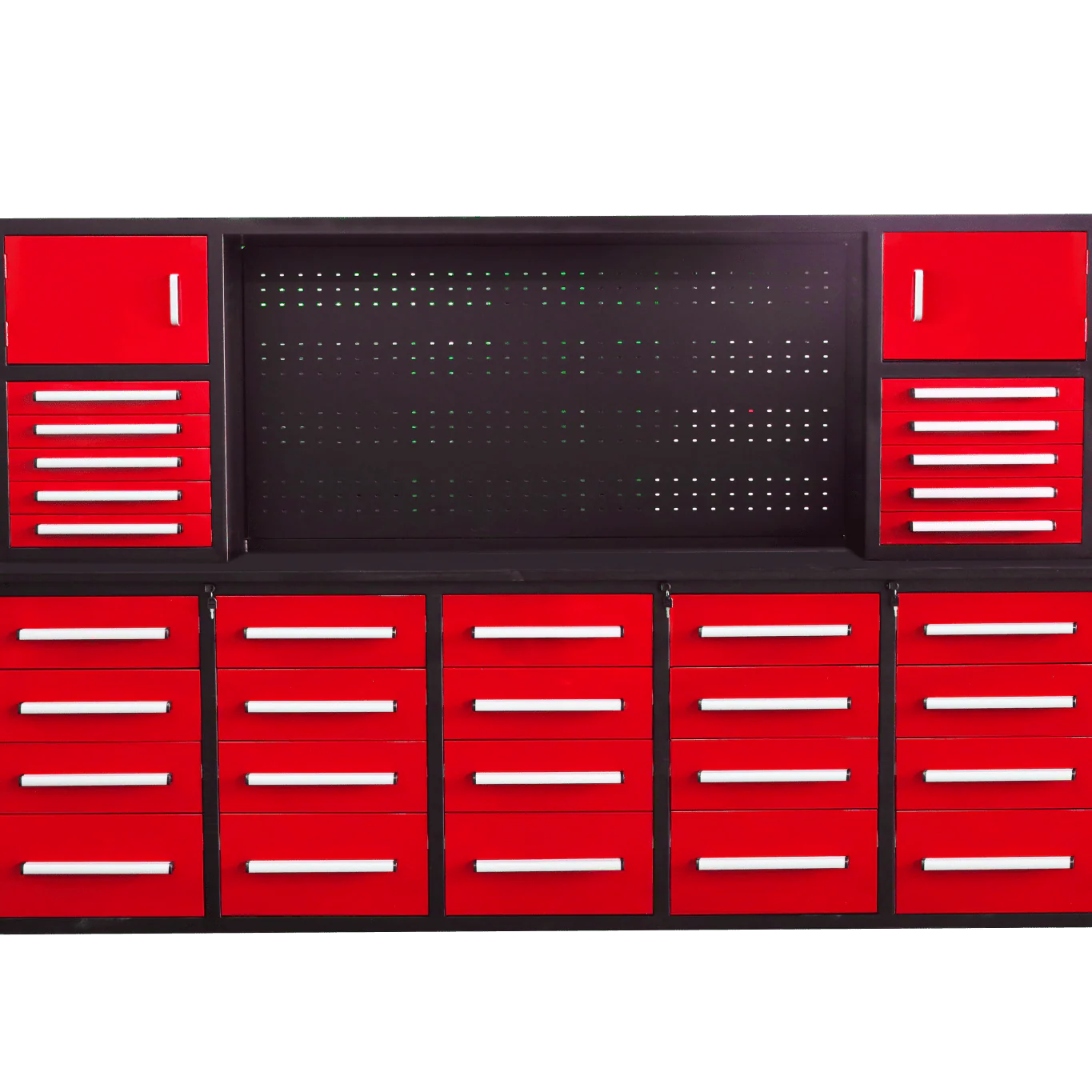10 FT Heavy-Duty Modular Tool Bench & Cabinet System with 30–40 Lockable Drawers Workbench - Image 13