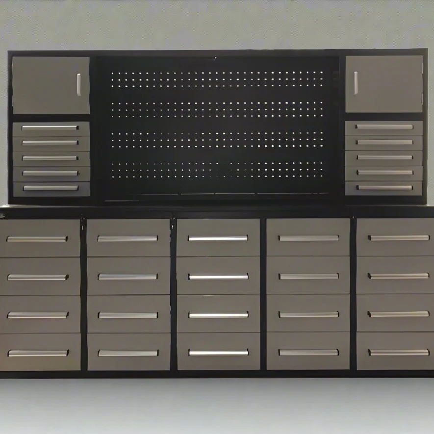 10 FT Heavy-Duty Modular Tool Bench & Cabinet System with 30–40 Lockable Drawers Workbench - Image 17